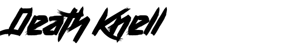 Death Knell font preview